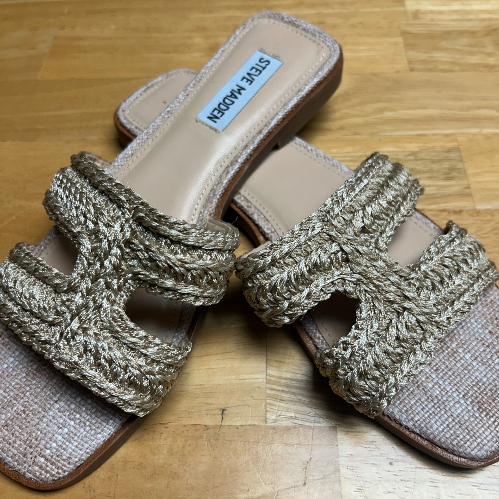 Steve Madden Women's Woven Tan Sandals